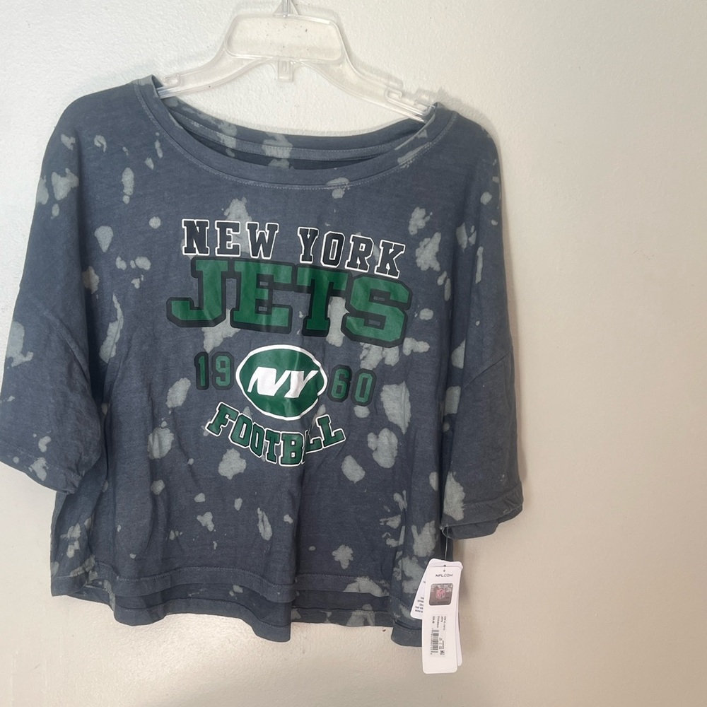 New York Jets Tie-Dye crop T-shirt XLarge - Picture 2 of 5